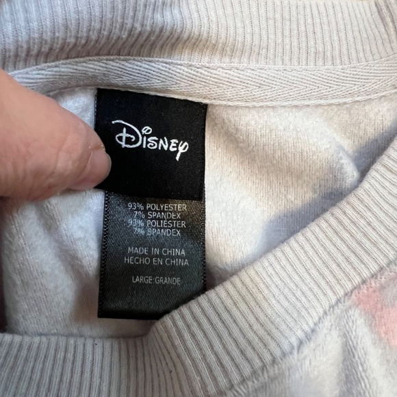 Disney Velour Pajama Top Pastel Mickey and Minnie Silhouette Size Large - Picture 6 of 8